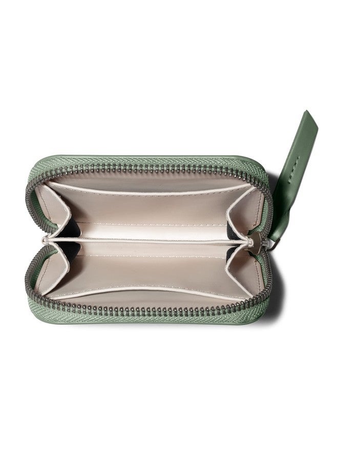 DailyObjects Sap Green Zipper Slim Card & Coin Wallet | Made with Vegan Leather Material | Carefully Handcrafted | Coin Pocket - Image 4